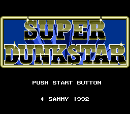 Super Dunk Star Title Screen
